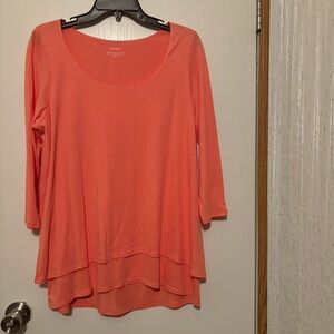 Pure Jill Women's Coral Layered Blouse